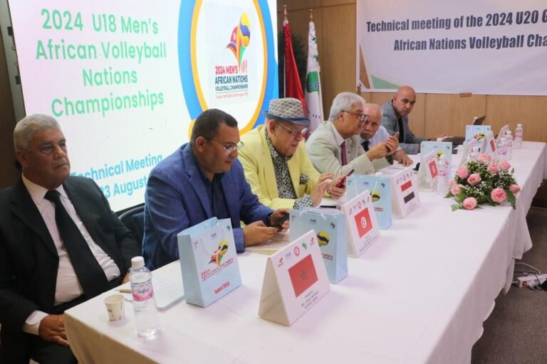 Championnat d&rsquo;Afrique des Nations U18 Garçons et U20 Filles à TUNIS du 22 au 31 août 2024 – Réunion technique –