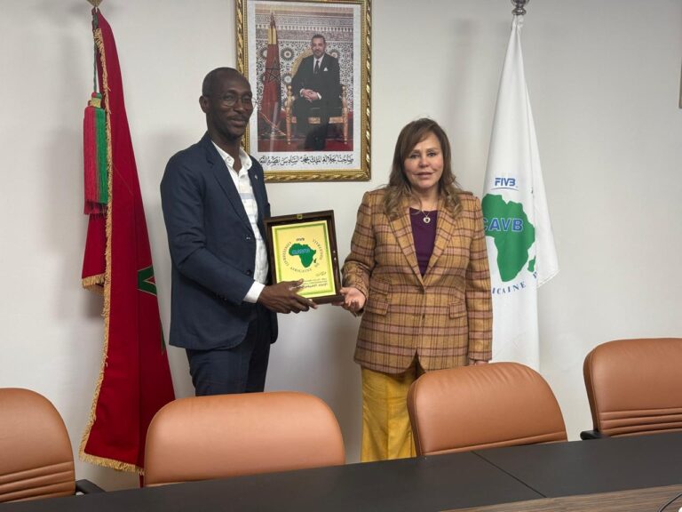 Visite du président de la fédération de la Côte d’Ivoire Monsieur Pascal Whadja Aizan au siège de la Confédération Africaine de Volleyball