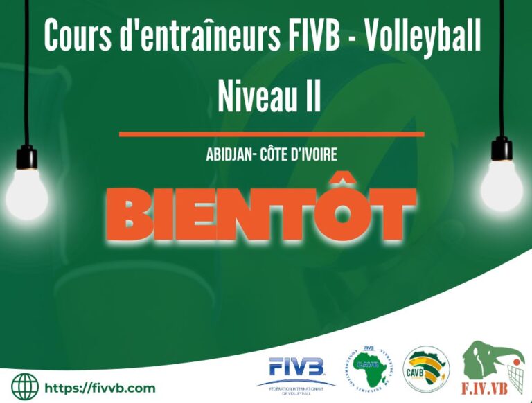 Formation : cours d’entraîneurs FIVB – volleyball Niveau II à Abidjan