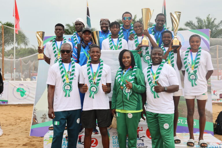 Classement final des équipes masculines et féminines de la Coupe Continentale U18 de beach-volley Nigéria 2025