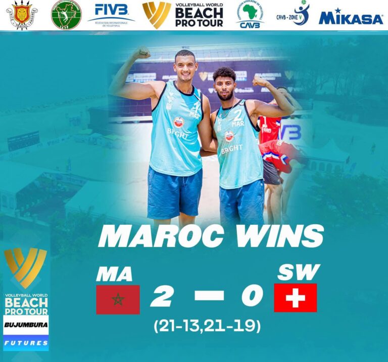 Le Maroc survole la Suisse au World Beach Pro Tour – Bujumbura Futures