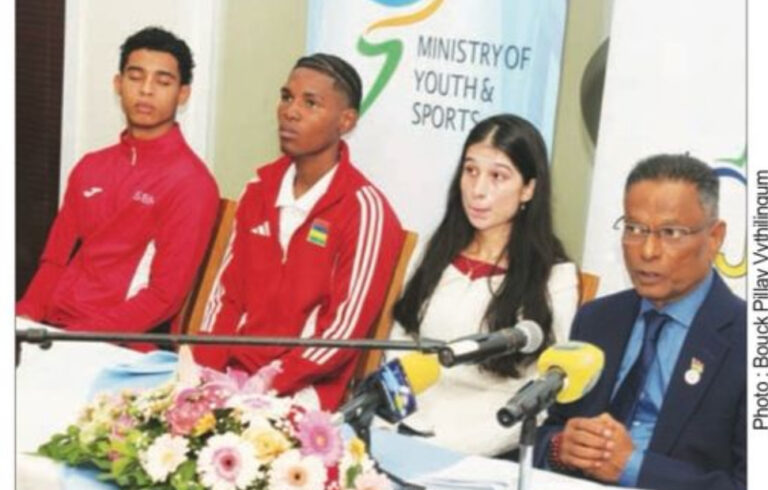 Le ministre mauricien des sports  salue l’exploit du volley-ball mauricien aux CJSOI 2025