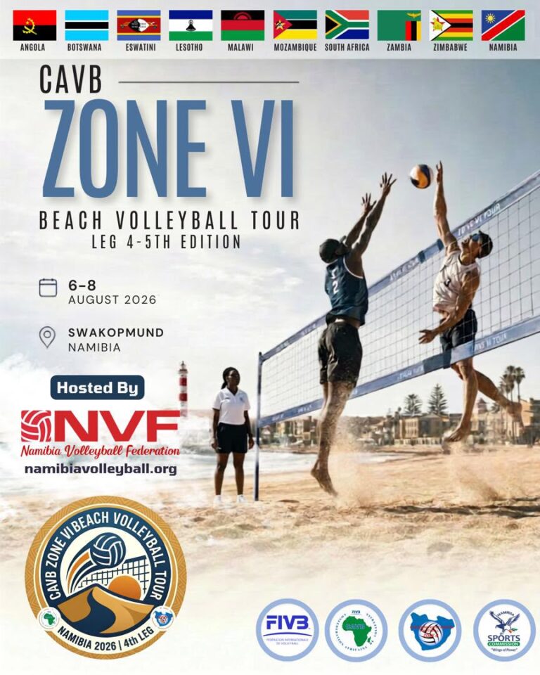 Circuit de beach-volley de la Zone VI de la CAVB : la 4e étape se déroulera à Swakopmund, en Namibie