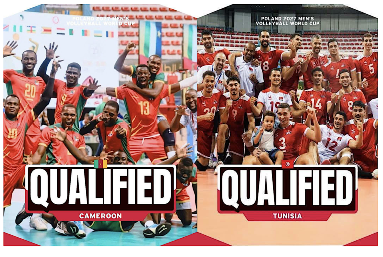 La Tunisie et le Cameroun décrochent les deux premiers billets africains pour le championnat du monde de volleyball Pologne 2027